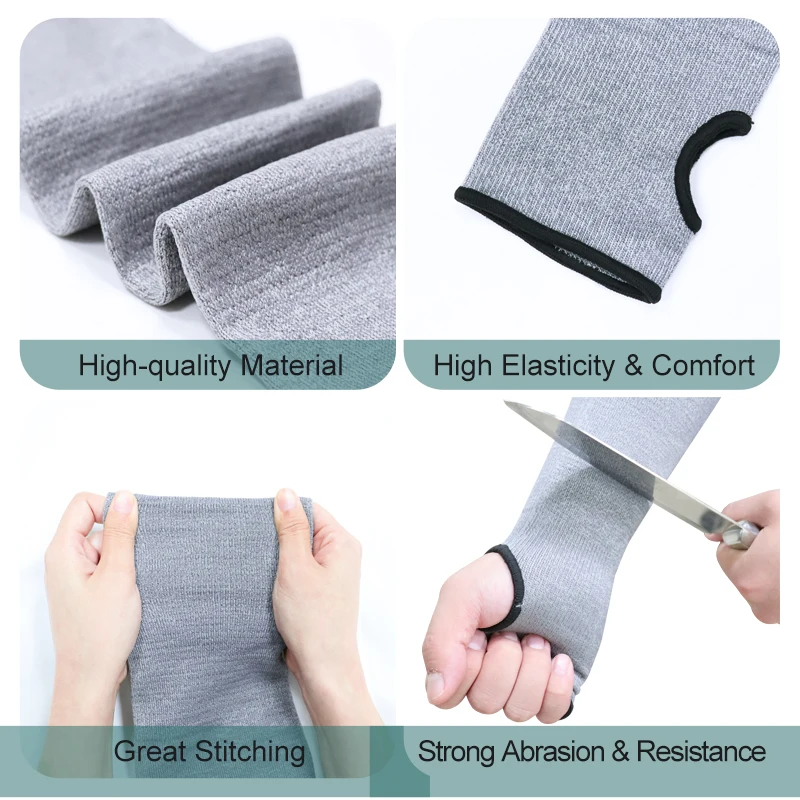 XINGYU Arm  Protection Circumference 9-14 inches 15G Anti Cut Sleeve HPPE knitted design Cut Resistant Knit Long Sleeve