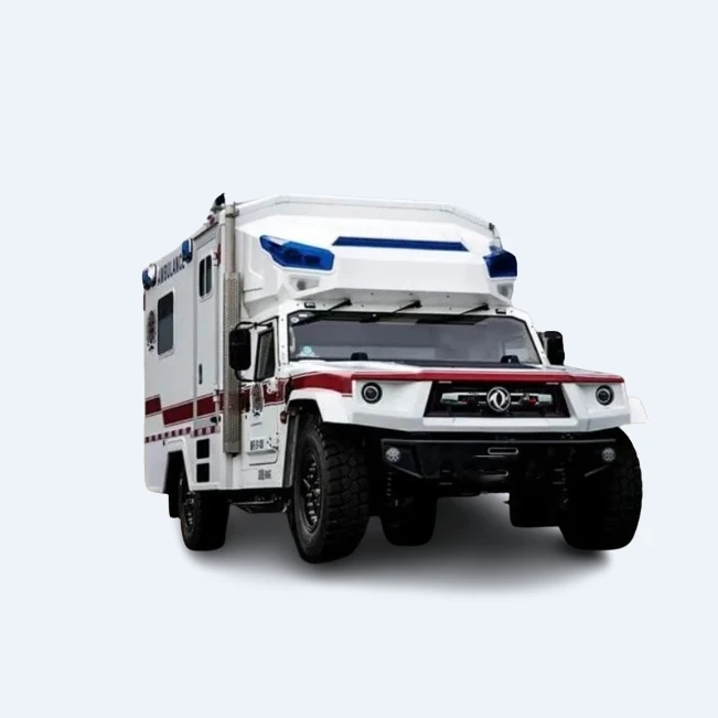 Newly Developed Part-time Four-wheel-drive Ambulance Double Fuel tank diesel Euro 6 cummins Engine Medical Cars