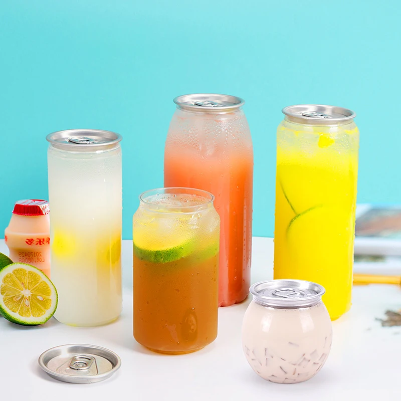 Пластиковая банка для легкого открытия сока 250 мл 330 500 650 700