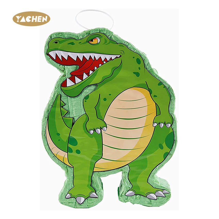 Factory Wholesale 12 x 16 x 3 Inch Paper Cardboard Surprise Container Tyrannosaurus Dinosaur Pinata For Kids Diy Party Supplies (1600618553439)