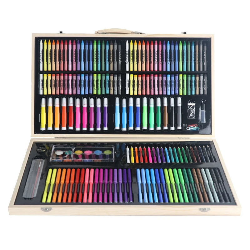 Wholesale kids set de art drawing Multiple colors safe coloring painting art set with drawing board