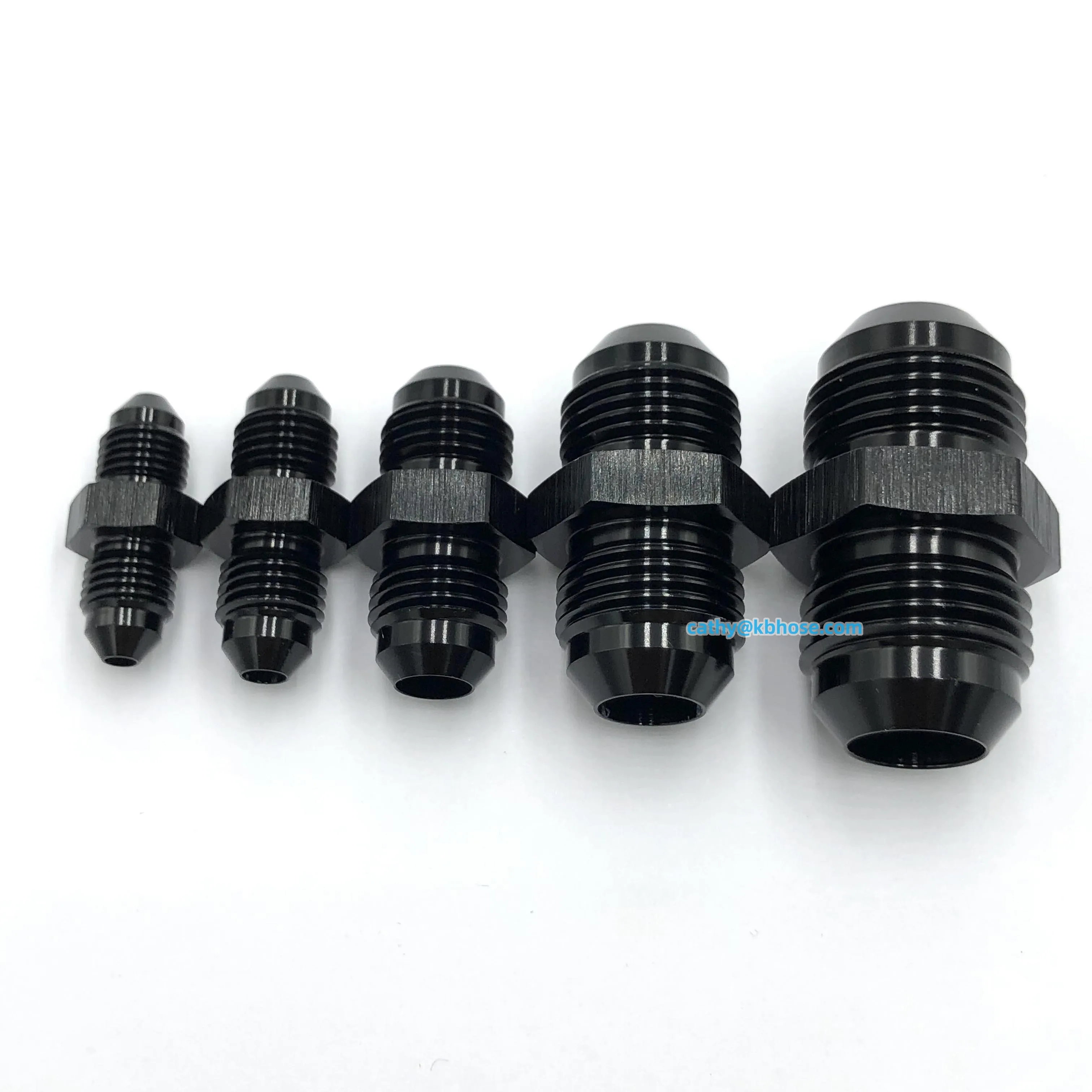 High Performance Aluminum Straight -3 -4 -6 -8 -10 -12 -16 -20 AN Male Flare Coupling Union Adapter Fuel Fitting