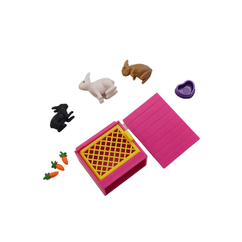 Promotion Kids Birthday Party Game Girls Pretend Role Play Toys for Children  Pet Rabbit Set Toy Kids Play House