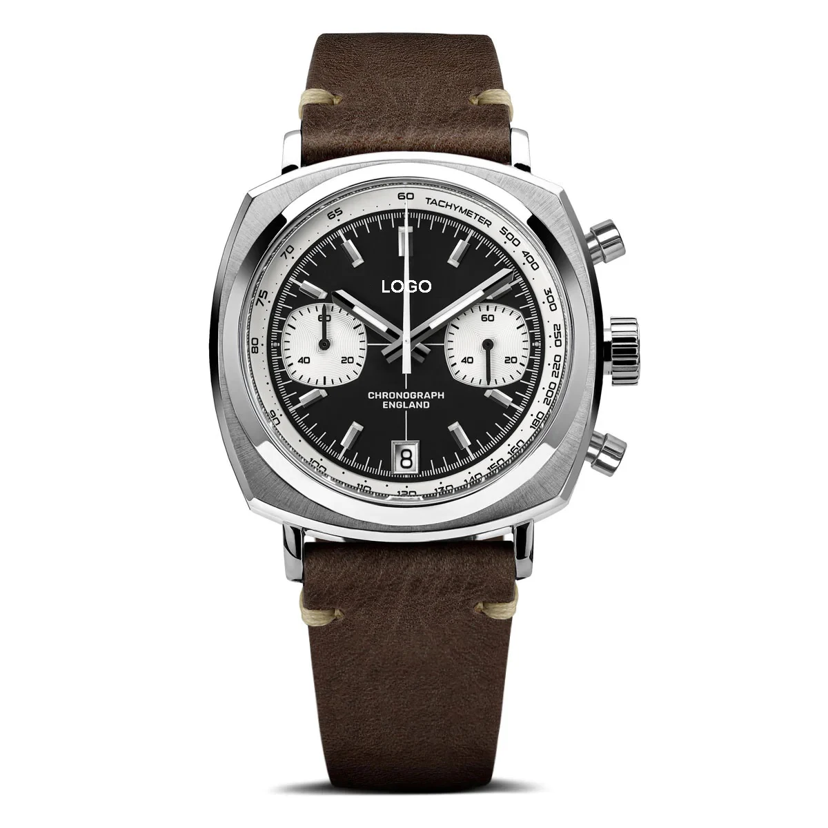 40MM Chronotimer Chronograph Quartz Watch Classic Reverse Panda ,Customized Brand ,Powered by Miyota 6S21