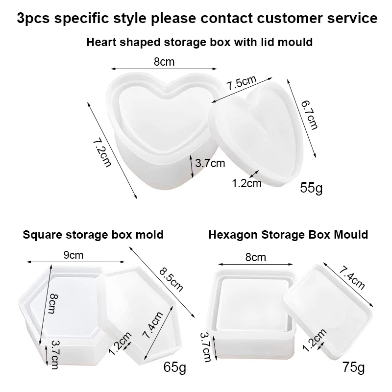 Custom Diy Tray Cetakan Set Crafts Earring Vase Planter Epoxy Silicone Resin Mold