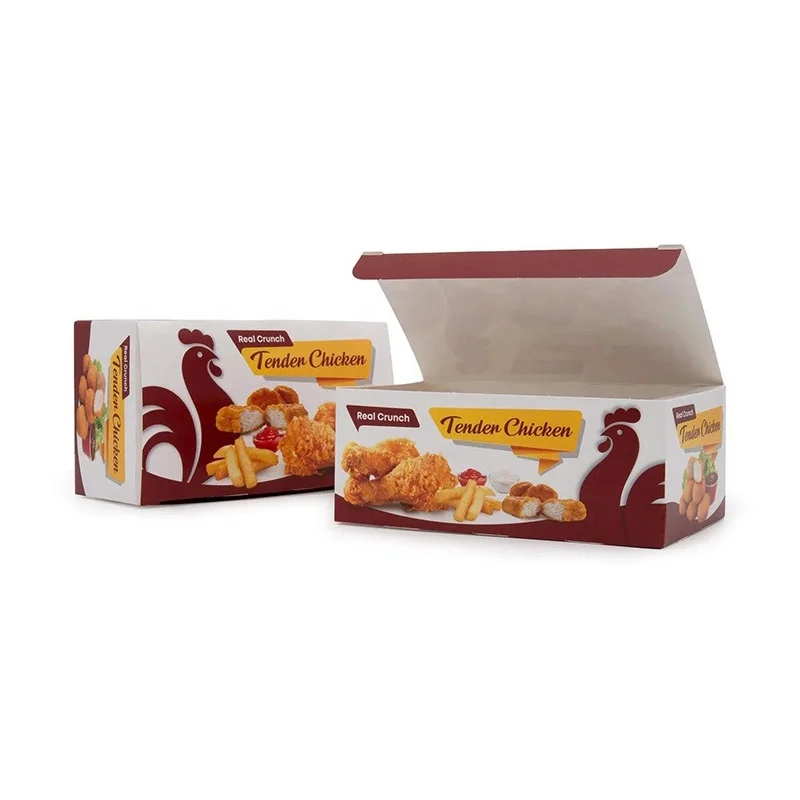 Custom Logo Takeaway French Fries Packaging Box Fast Food Truck Packaging Fried Chicken Nugget Boxes Food Container Set