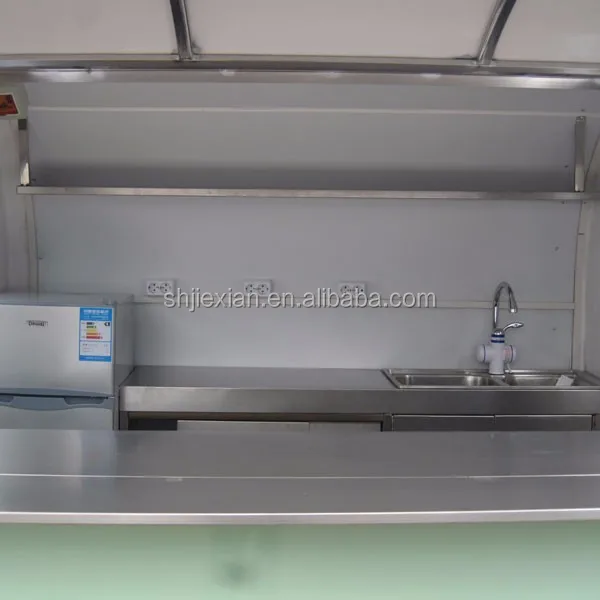 JX-FR220B Hot sale kitchen street food crepe trailer food truck vintage round food trailer