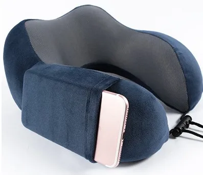 U-образная дорожная подушка из пены с эффектом памяти, с маской для глаз и затычками для ушей, дорожная подушка для шеи