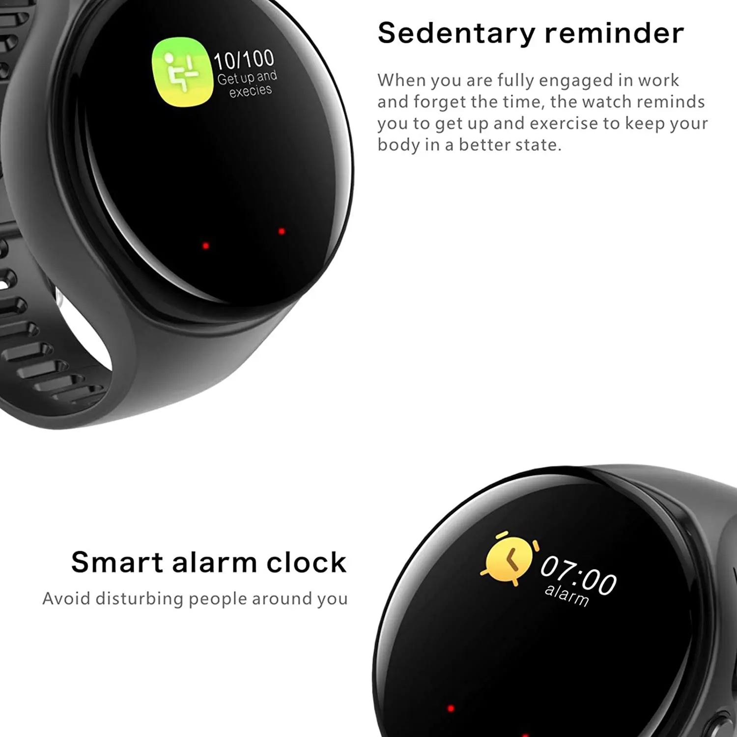 Shemax Smart Watch With Wireless Earbuds, Earbud Mini Watch Shape Headphones TWS Stereo Noise Cancelling Earphones