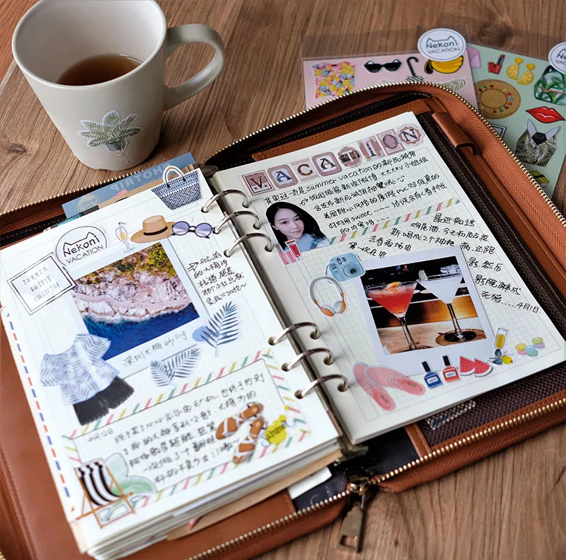 Nekoni Holiday Series Stickers Cut Sticker Adhesive Decals Decorative Decals Custom PVC Vinyl Decal for Hand Account