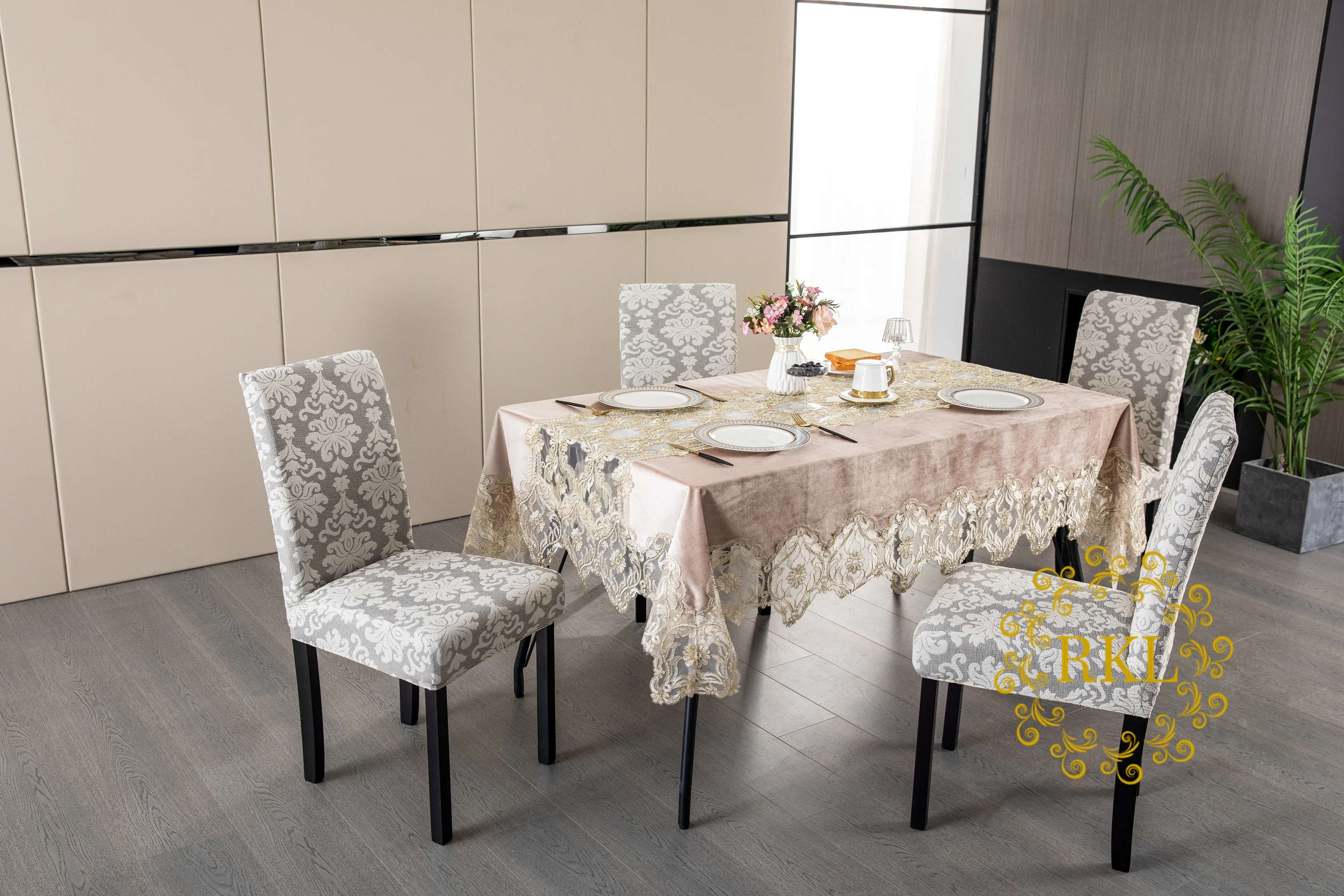 Eco-environmental Slipcovers Dining Chair Cover Chair Slipcover Stretch Chair Covers for Dining Room Set of 4