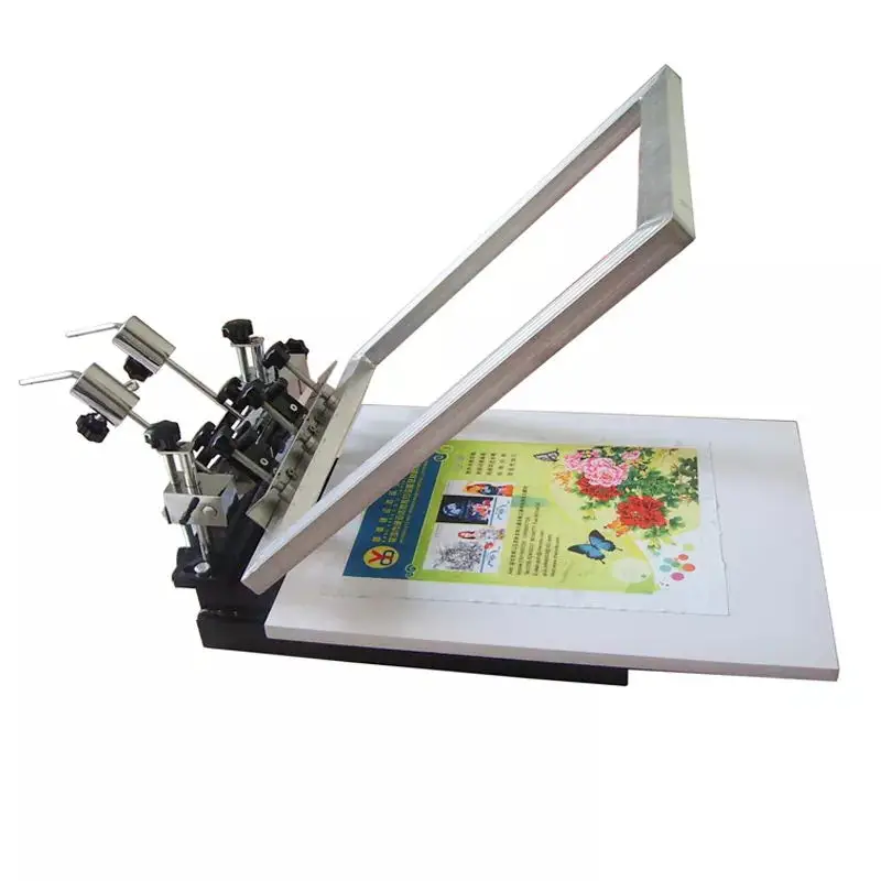 manual tshirt flatbed silk screen printing press machine set