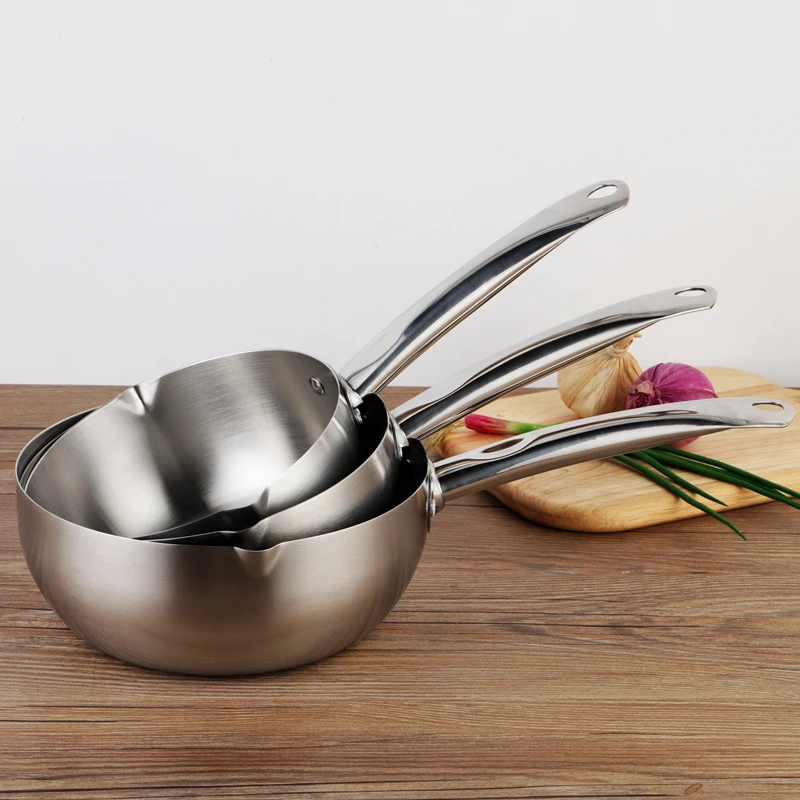 Factory direct selling stainless steel 18/20/22 cm die cast cooking pot mini sauce pan,stainless steel Korea pot