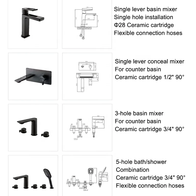 Commercial water sink tap bath bathroom faucet wash mixer copper 304 zinc alloy home health water saver tall basin faucet set