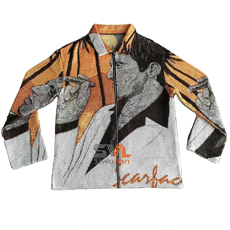 Custom tapestry Jackets Custom tapestry sweaters Jacquard woven coats customize tapestri jackets