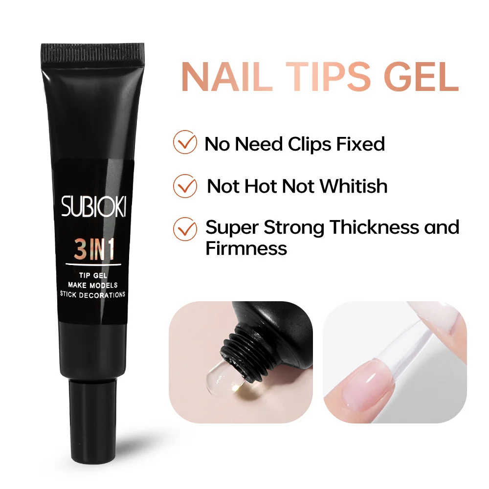 OEM Super Strong Hose Design Diamond Rhinestone LED Gel Nail Glue Adhesive Nail Decorations
