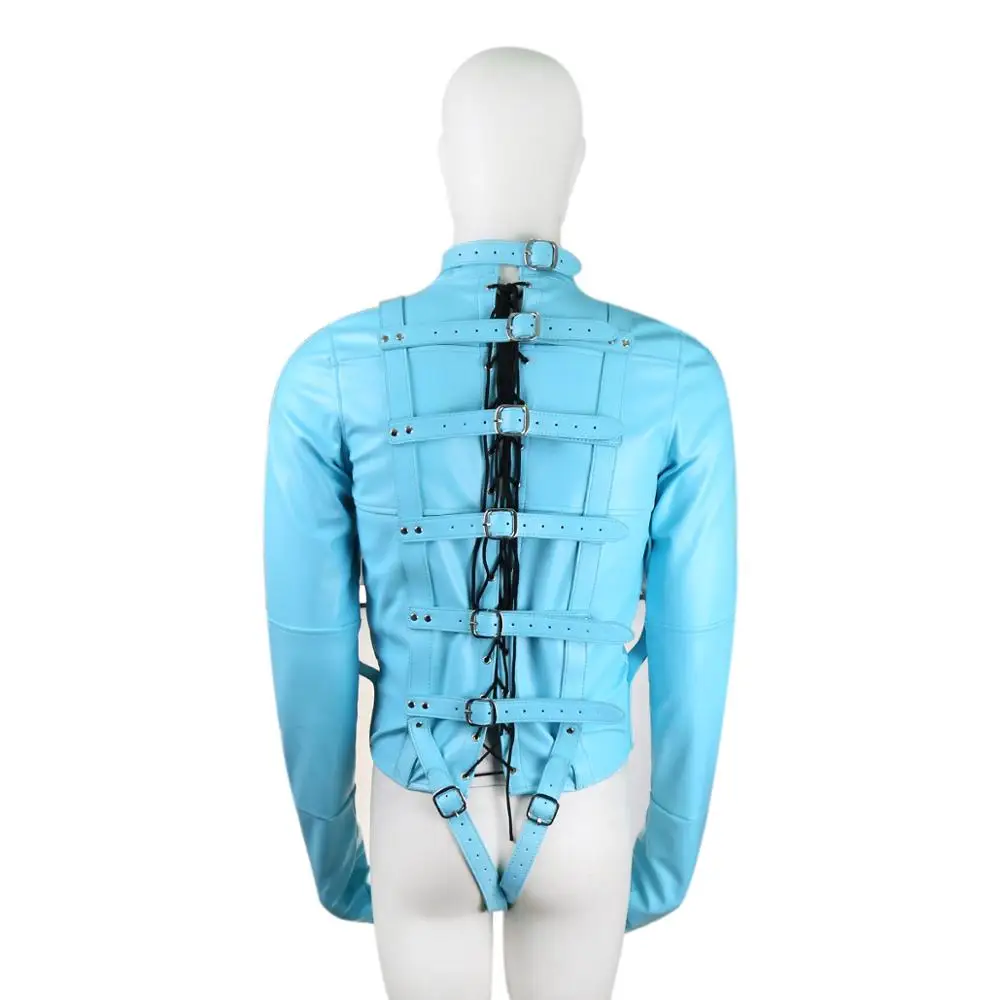 Adult Sex Game Adjustable Bondage Jacket With Long Sleeves, Fetish Costumes Restriction Straitjacket Sex Toys For Couple