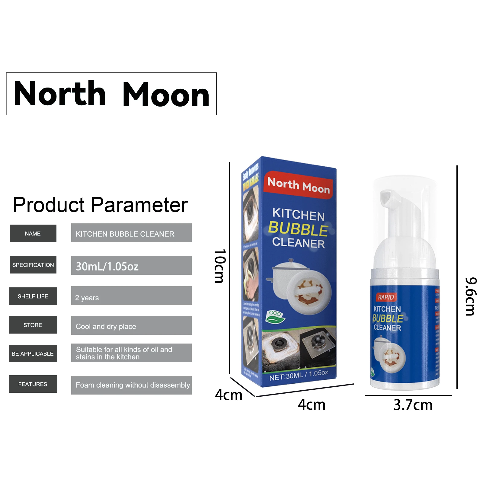 Kitchen Foam Cleaner Range Hood Heavy Oil Stain Cleaner surface cleaning tablets Daily Kitchen Cleaner