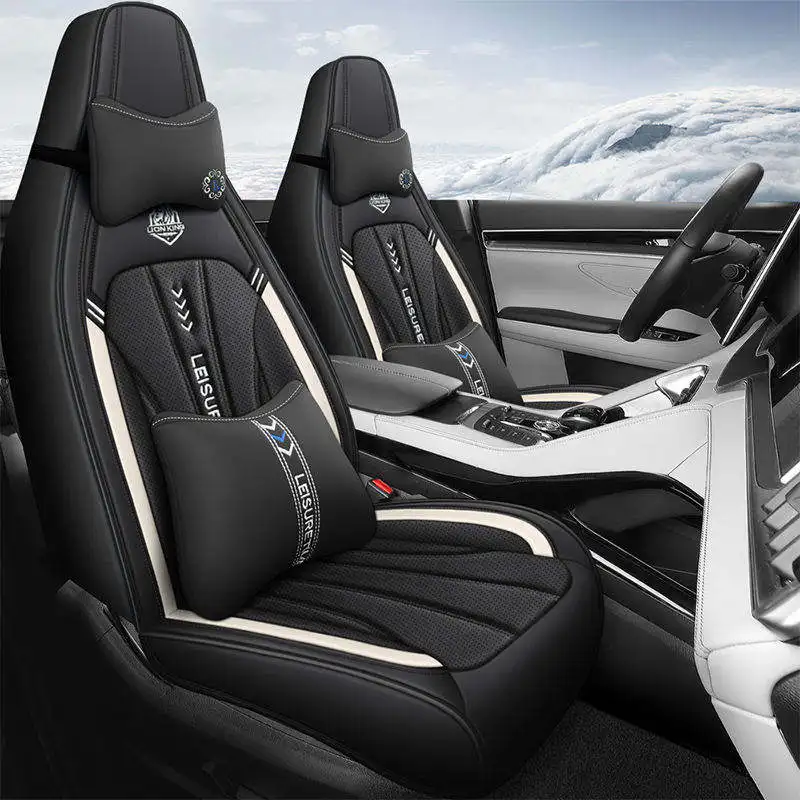 blue color sport in fashion design leather material full set universal car massage seat cushion cover for toyota axio