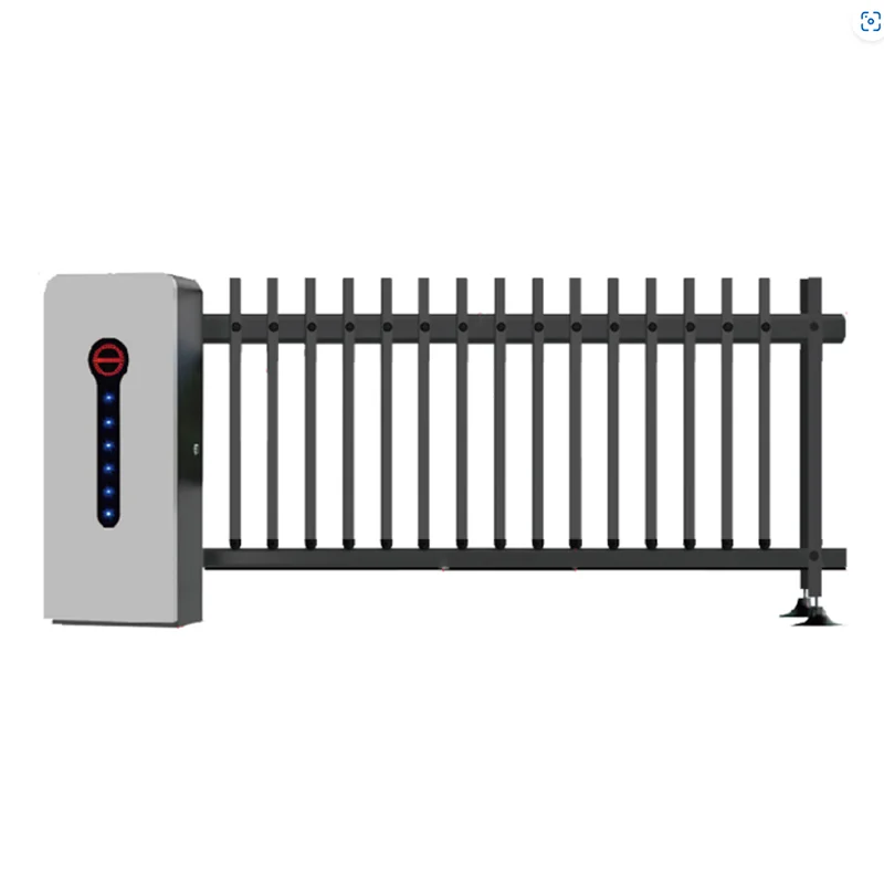 New parking lot traffic guardrail gate 180w high performance motor LED lights DC brushless barrier gate