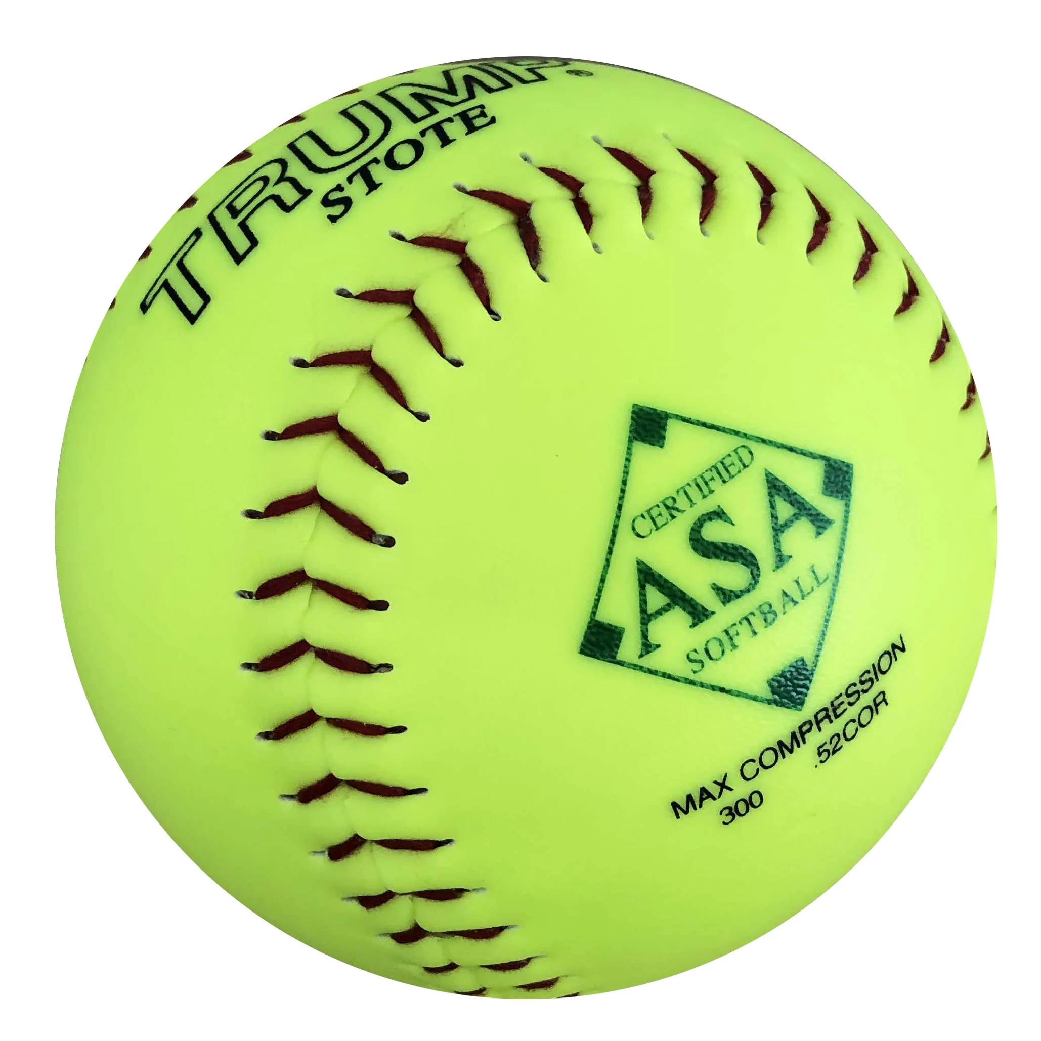 COR.52, 300 фунтов сжатия медленно, оптического желтая кожа + polycore 12 'Софтбол шарики изготовленным на заказ логосом игры качества Софтбол Летучая мышь