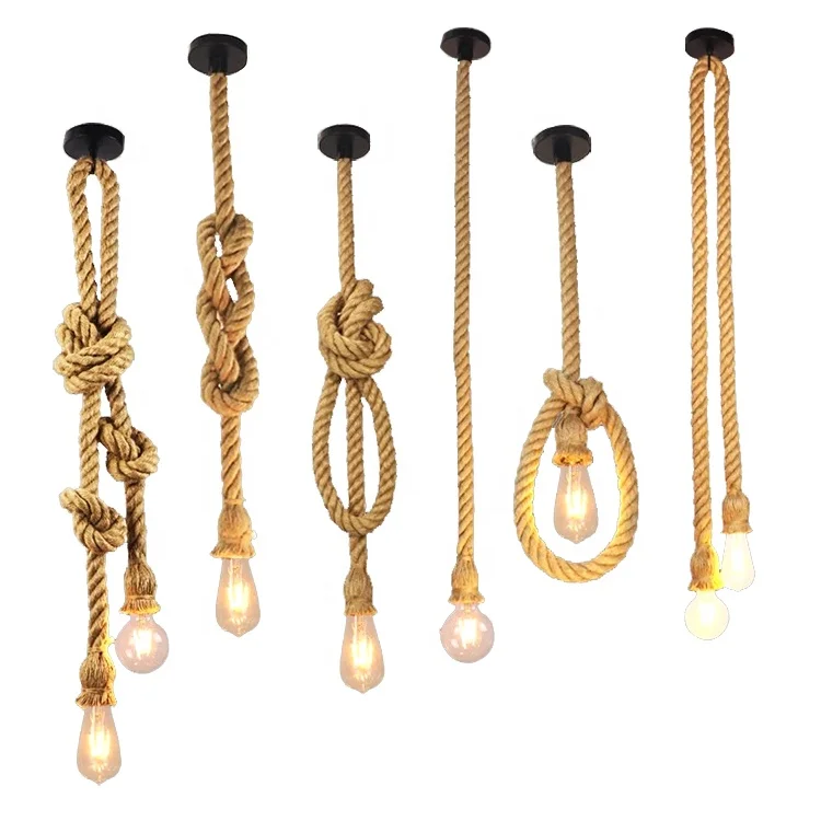 Twisted Electric Rope Light Cord Hemp Covered Lamp Vintage Light Pendant Antique Industrial Electrical Wire for Extension