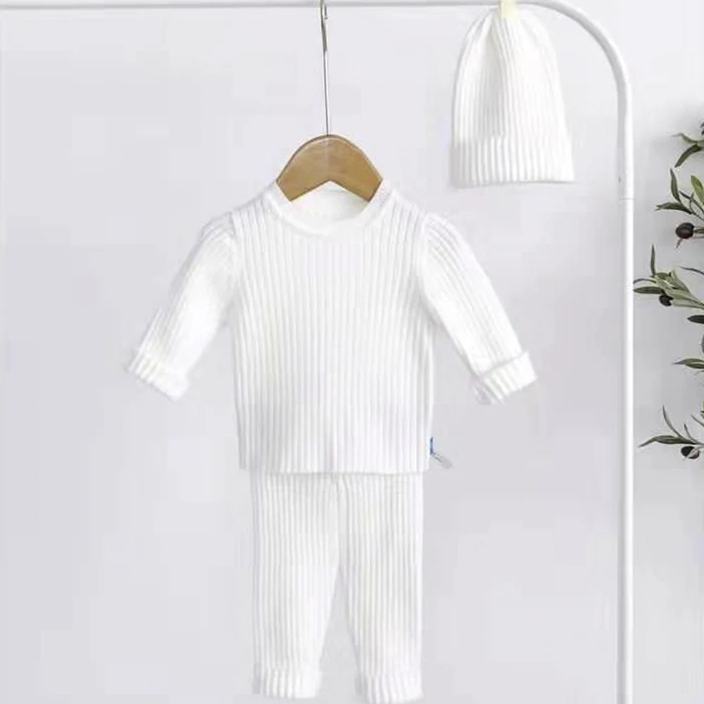 
cashmere high quality newborn computer knitted baby sweater pants suit 
