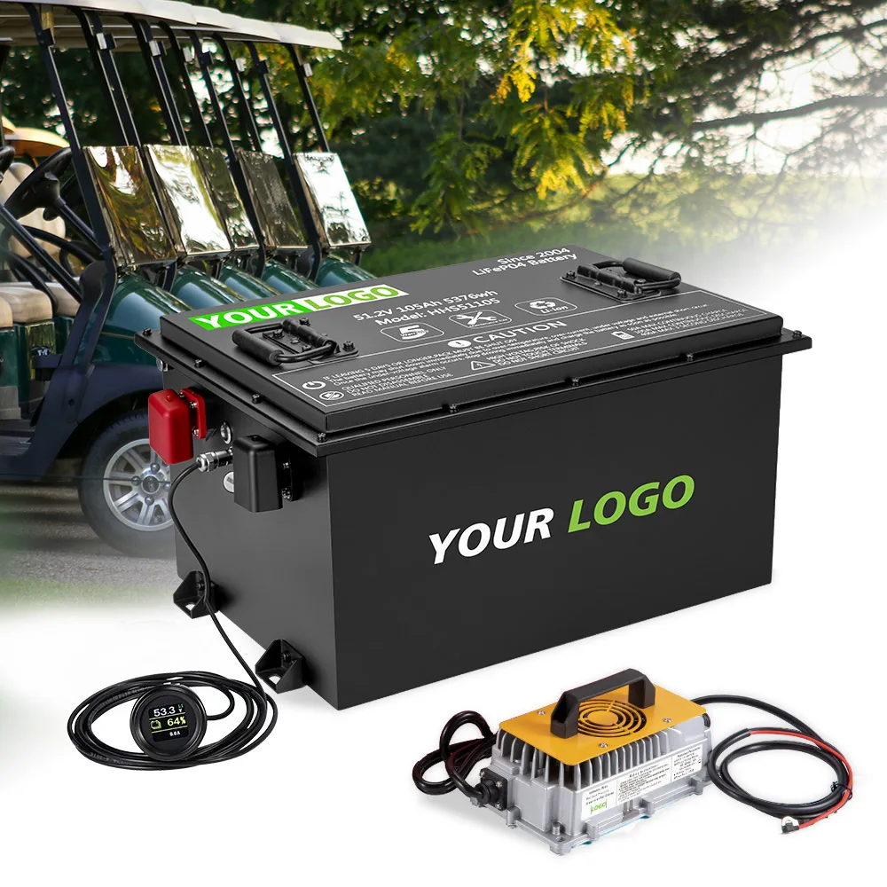 Waterproof golf cart battery 36v 48v 51.2v 60v 72v lithium golf car battery 72ah 105ah 160ah lifepo4 golf cart battery
