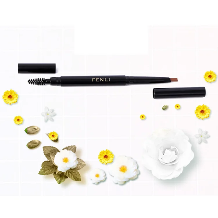 Makeup New Waterproof And Sweatproof Lasting Non-Marking Makeup Pen Double Head Triangle Automatic Rotating Eyebrow Pencil