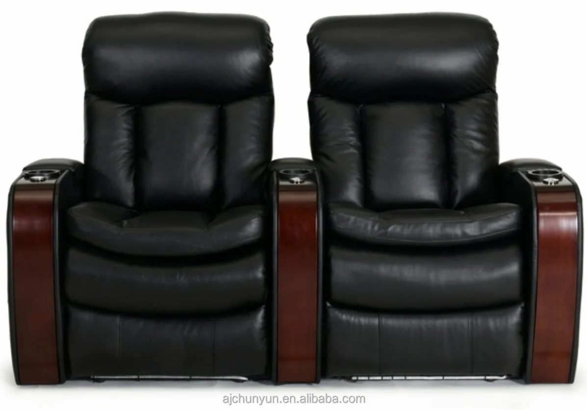 CY Best Sales Power Adjustable Headrest Cupholder Cinema Seats Electric Home Theatre Recliner Chair Leather Sofa Reclinable