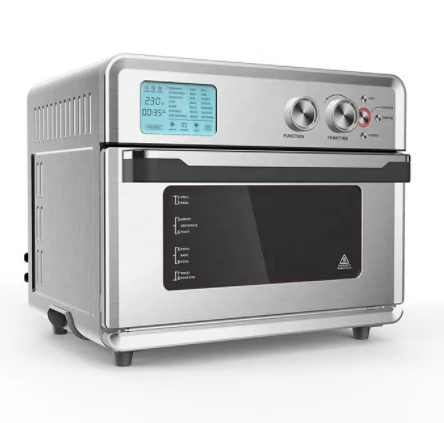 
stainless steel LCD air oven with quick dial for 21 preset menus oil-free cooking 