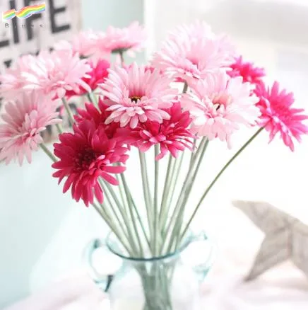 
Wholesale Artificial Daisies Flowers Realistic Silk Flower Gerbera Daisy Bridal Wedding Bouquet Decoration 