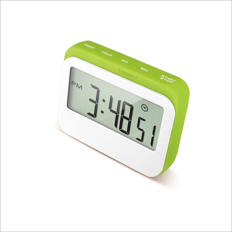 Silicone Protective Cover kitchen timers countdown timer Gray Green Orange 12h and 24h timer Switch magnet adsorption