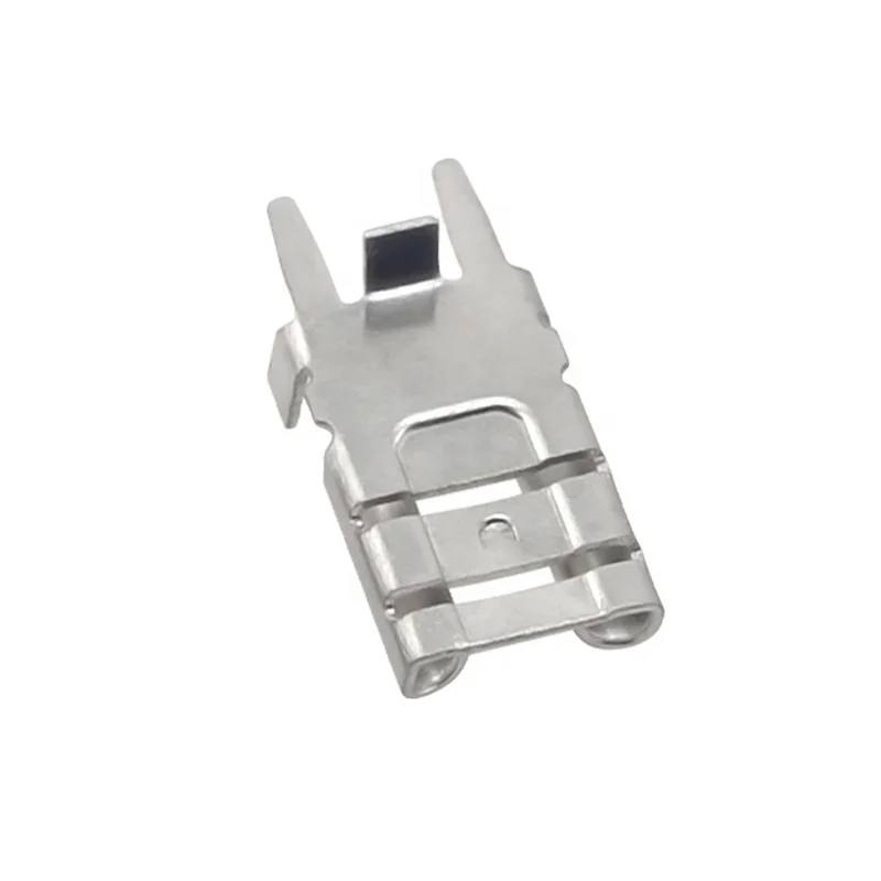 PCB Board Plate Welded Right Angle Spring Female Terminal Brass Tinned