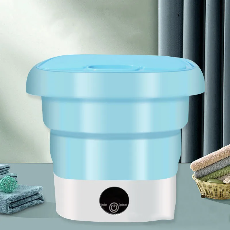 Folding mini washing machine for washing socks, a portable underwear specialized household mini washing machine