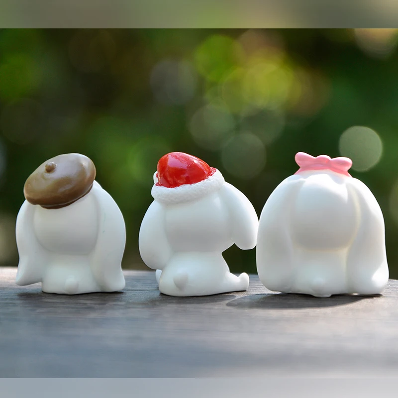 Cute Rabbit Lovely Simulation Animal Resin Model Action Figure DIY Decoration Miniature Action Figures Toy For Kids Gift