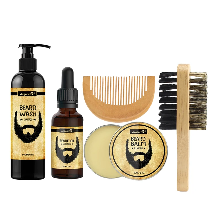 Barberpassion частная этикетка удаляет грязь и мусор натуральное масло для бороды и набор шампуня