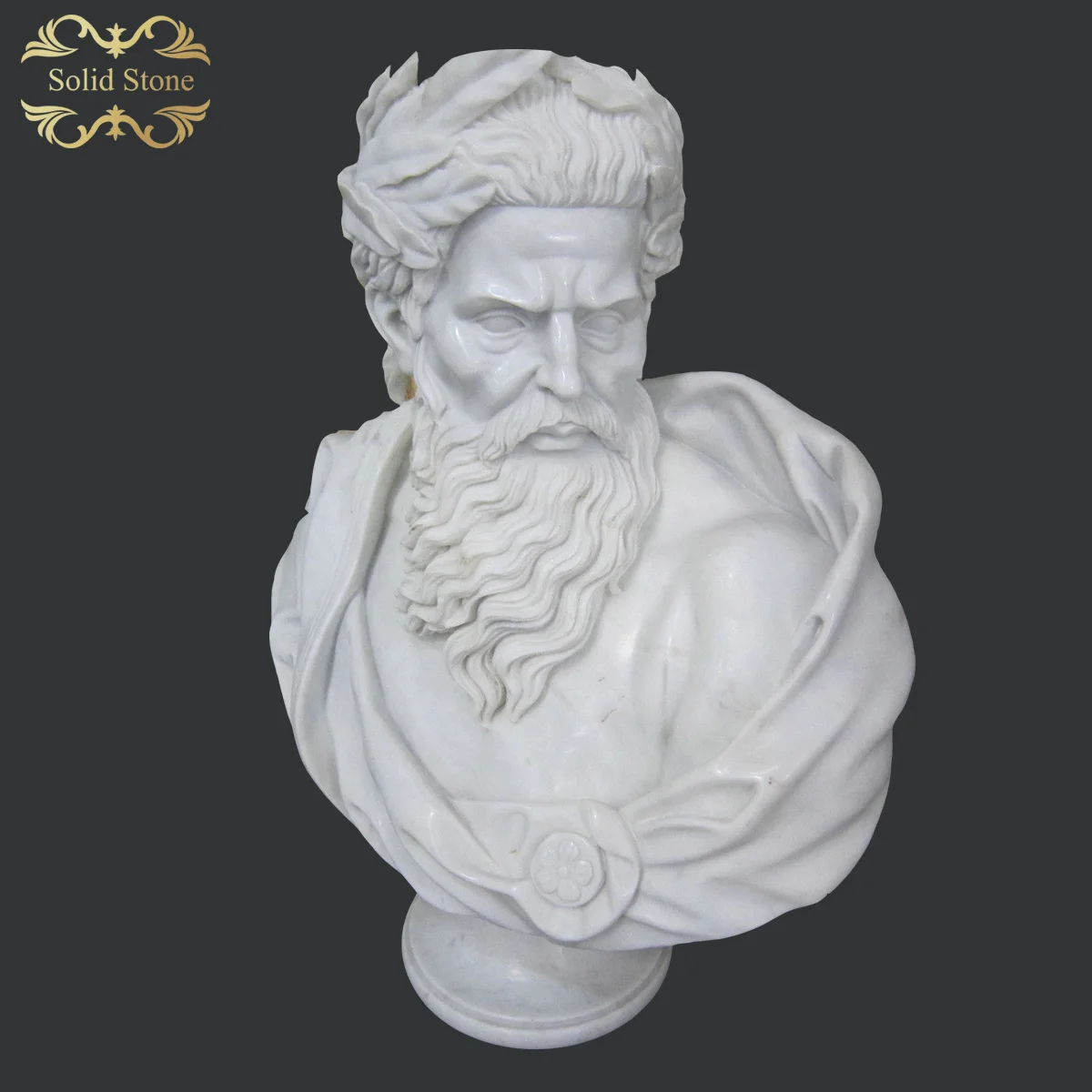 Factory direct price carved Roman figure unique fabric like marble Statue bust