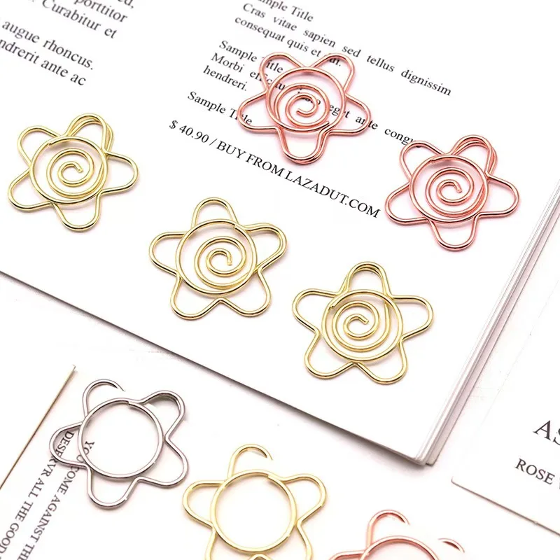 Popular Special-shaped Butterfly Paper Clip Metal Paper Clip Wholesale Bookmark Creative Gold Paper Clips