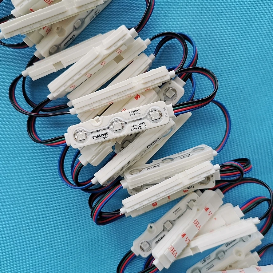 Ультразвуковой модуль светодиодного света для знаков IP68 DC12V SMD 5050 3 LED RGB с объективом