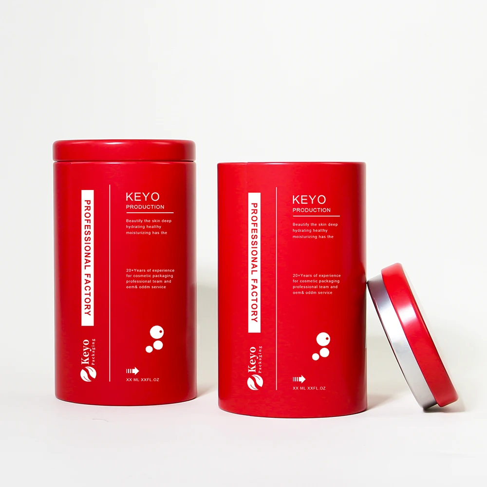 5oz 8oz 10oz Wholesale Printing Design Airtight Round Matte Red Jar Custom Coffee Tin Can Tea Metal Tins Container With Lid