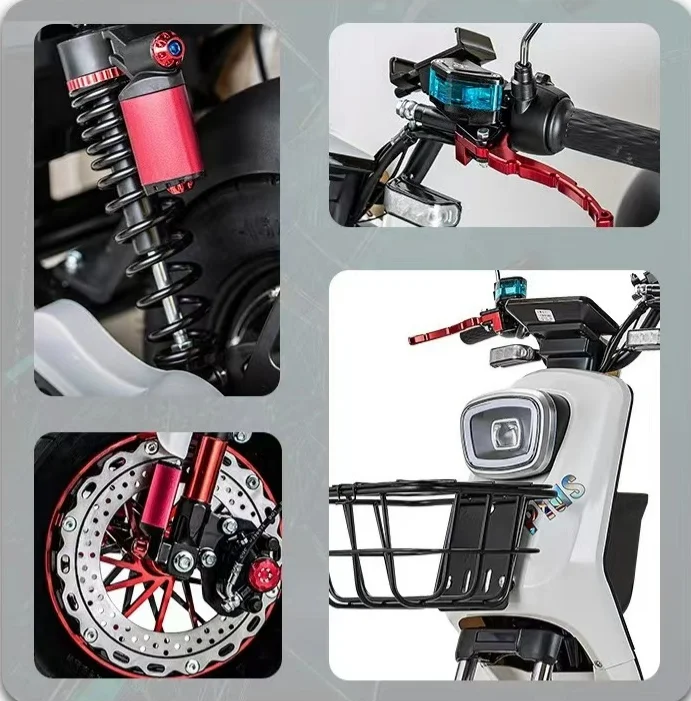 Super Power 2000W EEC Food Delivery Electric Motorcycle 72V Lithium Battery Small and Flexible Scooter Factory Direct