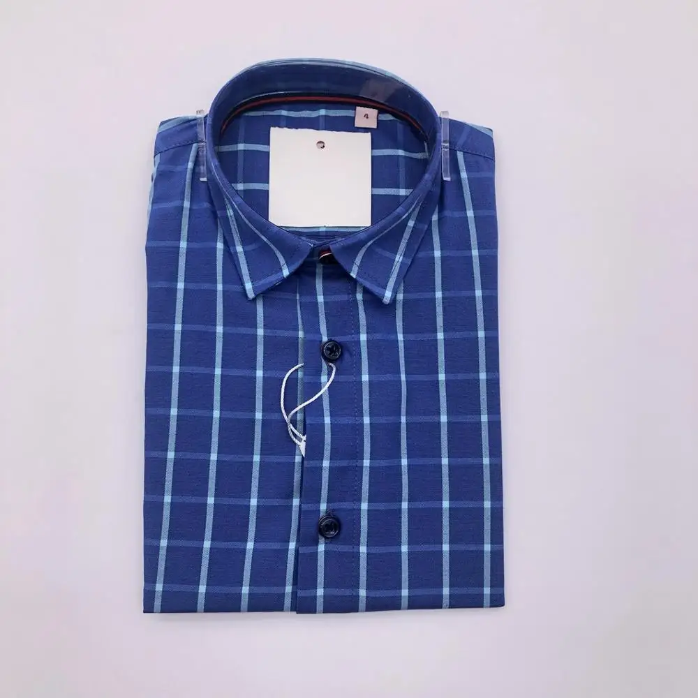 Custom High Quality Shirt 2 to 20 Years Turn Down Collar Long Sleeve Plaid Shirt For Boys Kids