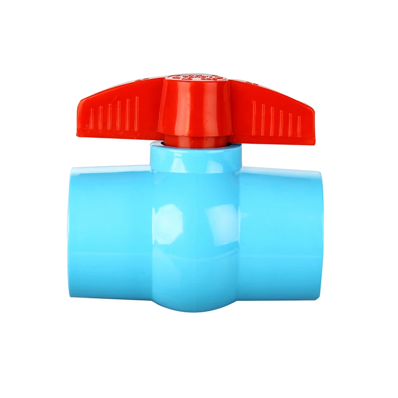 Горячая распродажа тайский шаровой кран с синим корпусом и красной ручкой стандартная тайская круглая пластиковая