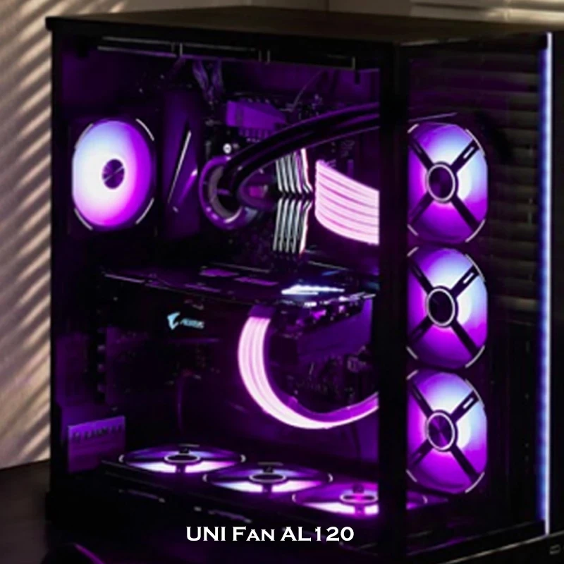 Вентилятор Lian Li UNI AL120 с корпусом ARGB PWM вентилятор RGB без проводов L-образная подключение программное обеспечение маргаритки промышленный класс 2
