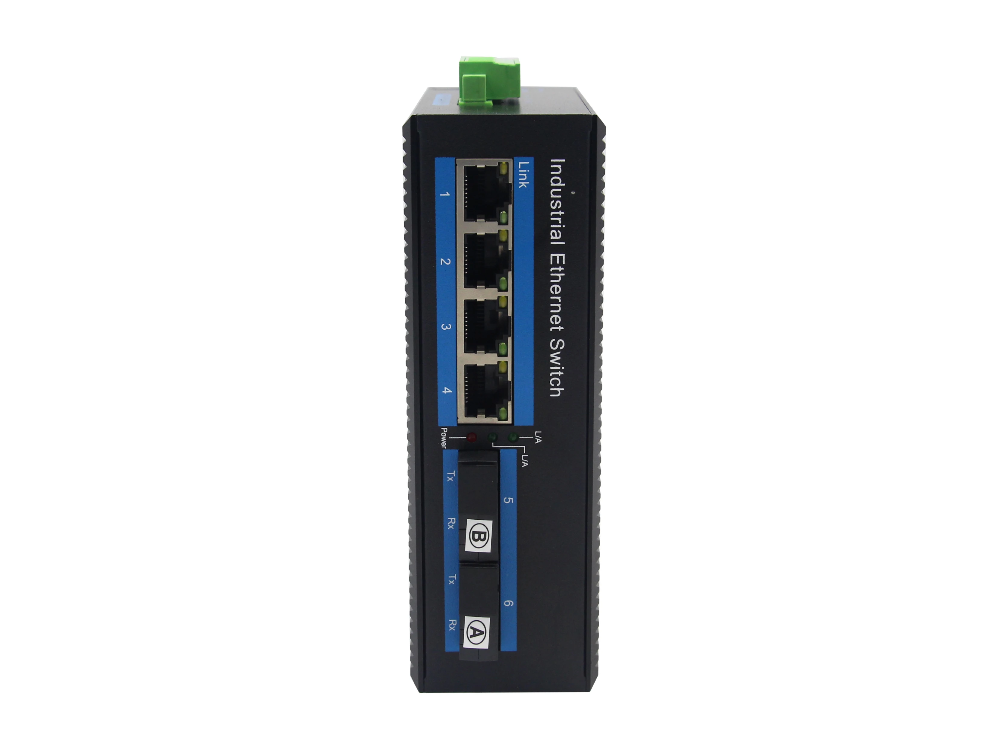 100M Industrial Fiber Switch 10/100M  2 fiber port and 4 RJ45 port SC single fiber SM 20km Unmanaged Industrial Switch