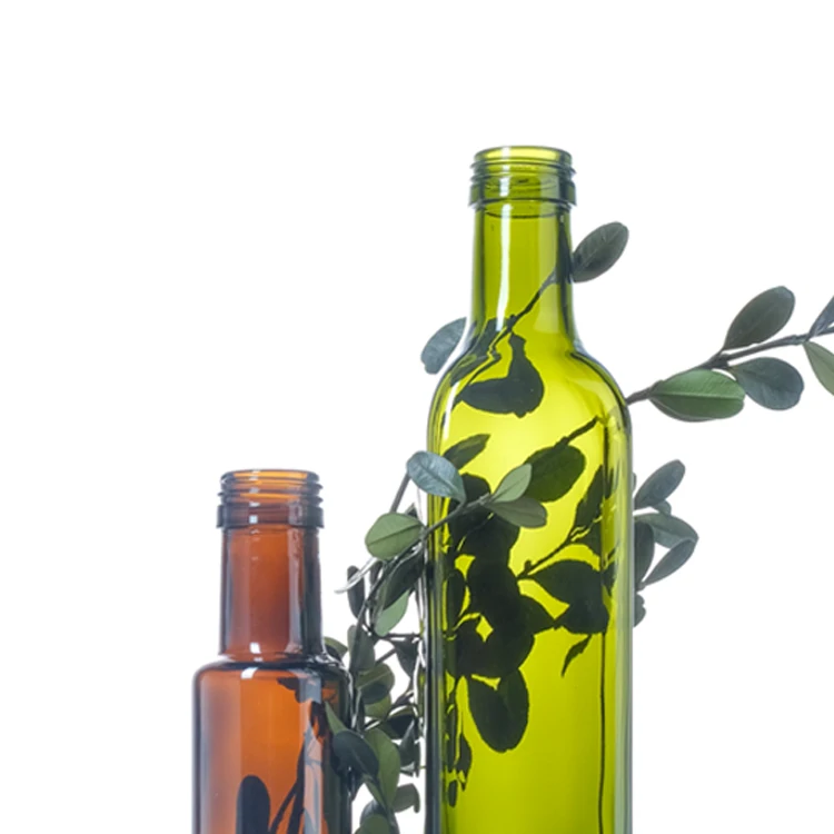 100ml 150ml 200ml Round Dark Green Olive Oil Glass Bottles And Amber Oliver Oil Glass Bottle With Stopper