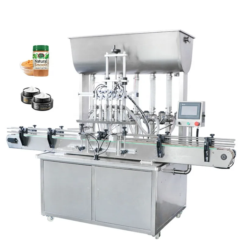 50-500ML Motor Sauce Ghee Glass Cleaner Piston Honey Garlic Paste Automatic Quantitative Bottles Servo Filling Machine