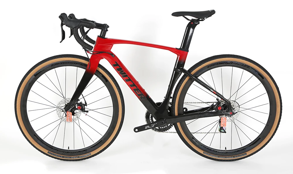 TWITTER Gravel V2 24 Speed Carbon Fiber Road bicycle Gravel Bike 700C roadbike
