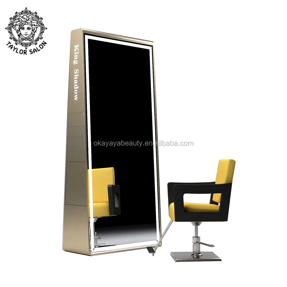 2022 saloon furniture salon station double sided hair styling stations barber mirror station